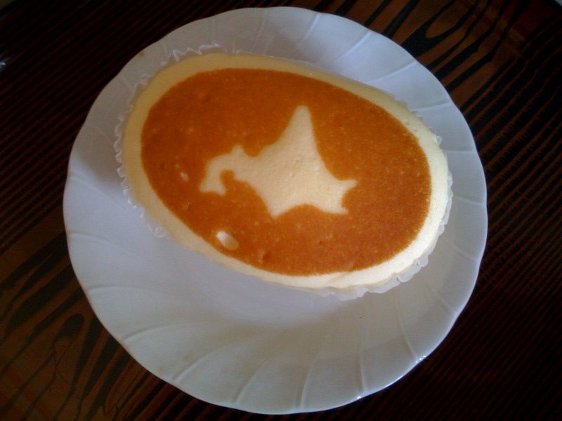 北海道スフレチーズケーキ ふわふわの断面