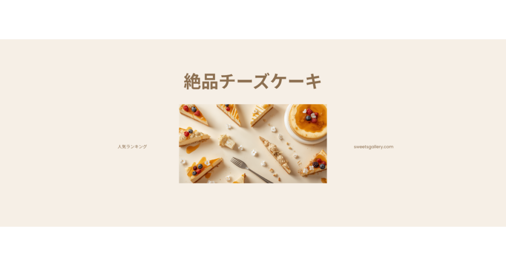 お取り寄せチーズケーキ総合ランキングTOP5｜ベイクド・レア・スフレ全タイプ完全ガイドのアイキャッチ画像