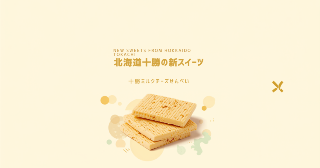 北海道十勝の新スイーツ「十勝ミルクチーズせんべい」のアイキャッチ画像